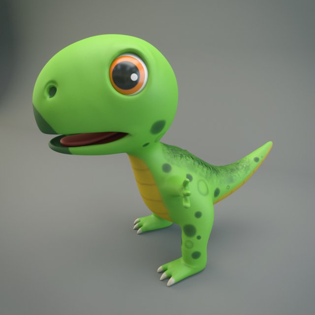 cartoon dinosaur Model 3D .c4d .max .obj .3ds .fbx .stl .blend 