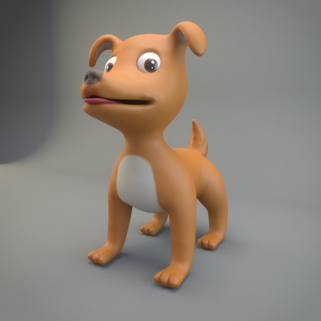 cartoon dog Modelo 3D .c4d .max .obj .3ds .fbx .stl .blend 