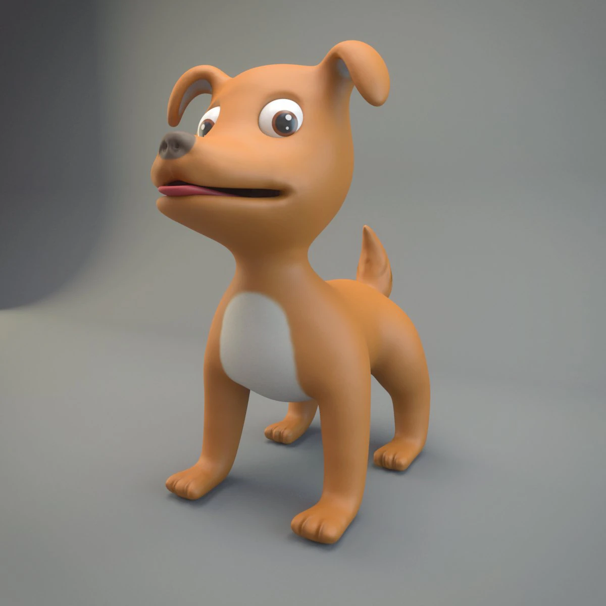 cartoon dog 3D Model .c4d .max .obj .3ds .fbx .stl .blend 