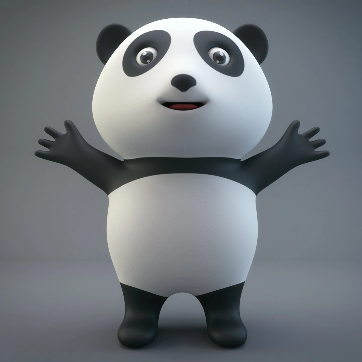 cartoon panda 3D Model .c4d .max .obj .3ds .fbx .stl .blend 