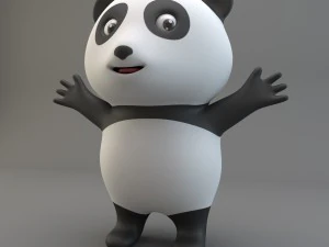cartoon panda 3D Model