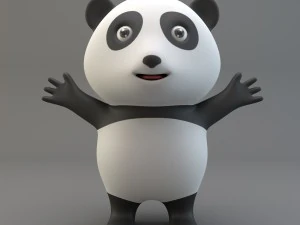 cartoon panda 3D Model