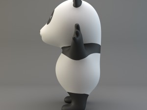 cartoon panda Modelo 3D