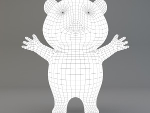cartoon panda Modelo 3D