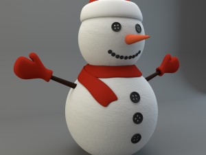 cartoon snowman 3D मॉडल