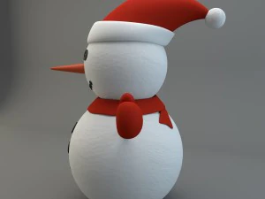 cartoon snowman 3D Model