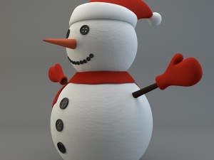 cartoon snowman 3D मॉडल