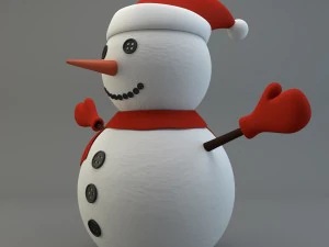 cartoon snowman 3D Model