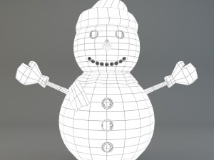 cartoon snowman 3D मॉडल