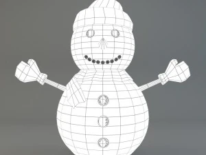 cartoon snowman 3D Model