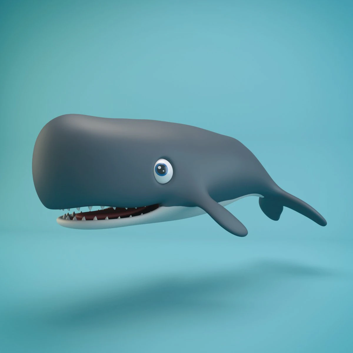 cartoon whale 3D Model .c4d .max .obj .3ds .fbx .stl .blend 
