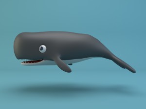 cartoon whale 3D Model