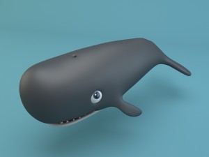 cartoon whale 3D Model
