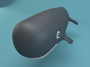 cartoon whale 3D Model