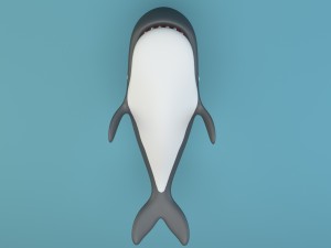 cartoon whale 3D Model