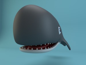 cartoon whale 3D Model