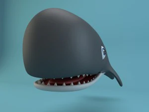 cartoon whale 3D Model