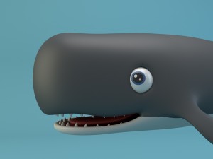 cartoon whale 3D Model