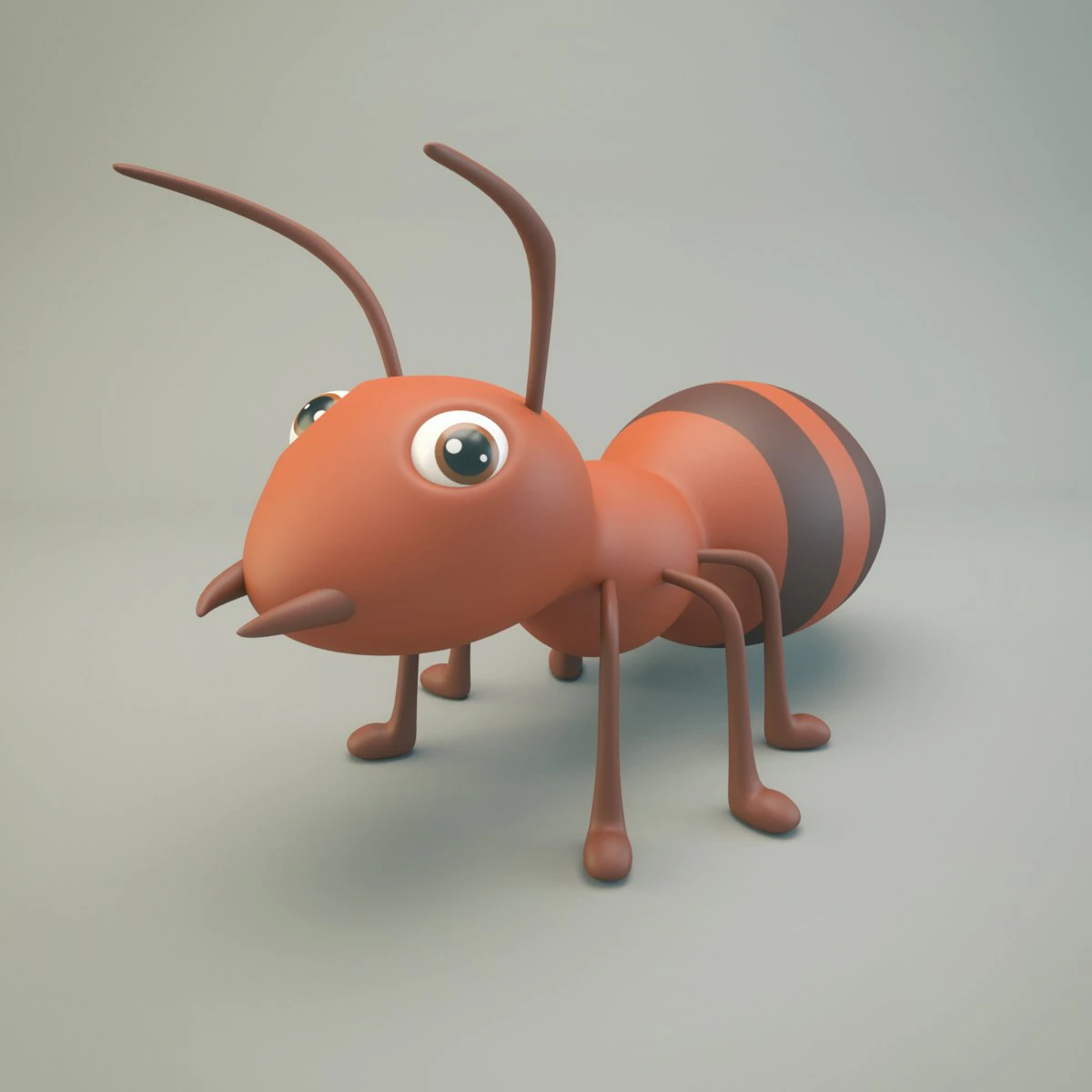 cartoon ant 3D Model .c4d .max .obj .3ds .fbx .stl .blend 