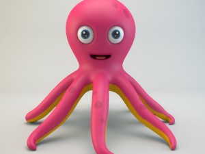 cartoon octopus 3D Model