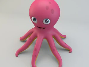 cartoon octopus 3D Model