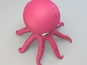 cartoon octopus Modèle 3D