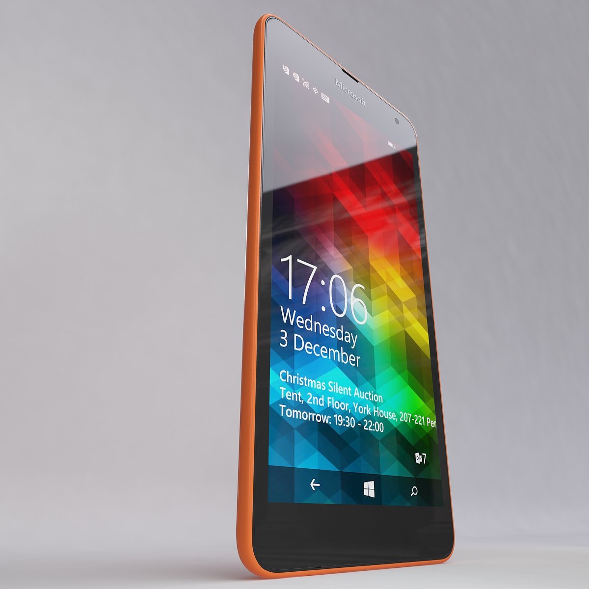 microsoft lumia 535 orange 3D Модель in Телефоны 3DExport