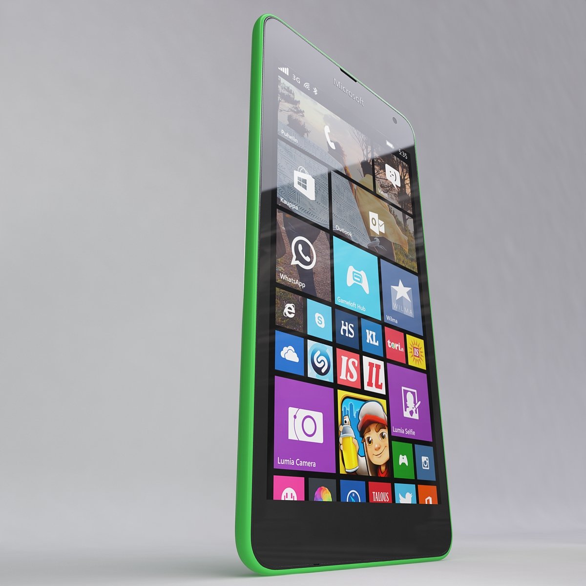 microsoft lumia 535 green 3D Модель in Телефоны 3DExport