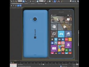 microsoft lumia 535 blue 3D Модель