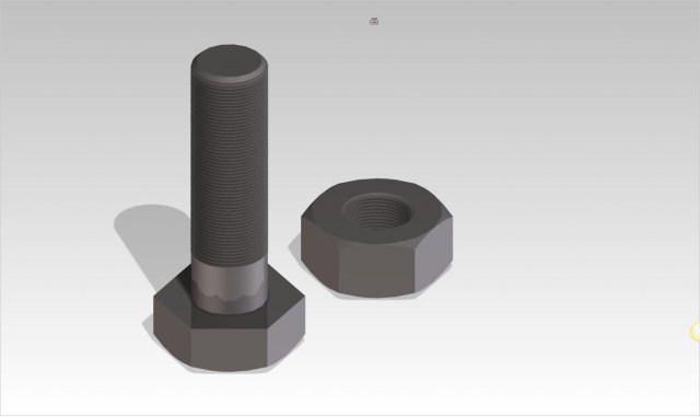 m10 bolt  nut 3D 模型 .c4d .max .obj .3ds .fbx .stl .blend 