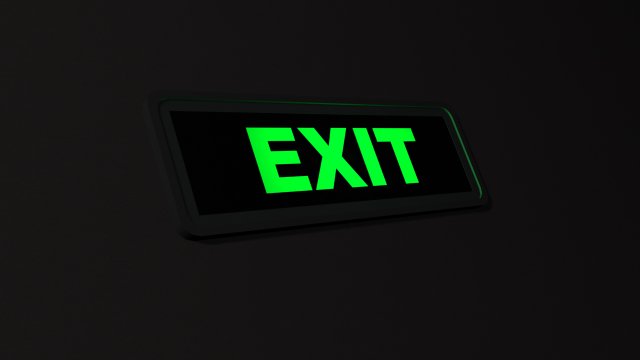 exit 3D Model .c4d .max .obj .3ds .fbx .stl .blend 