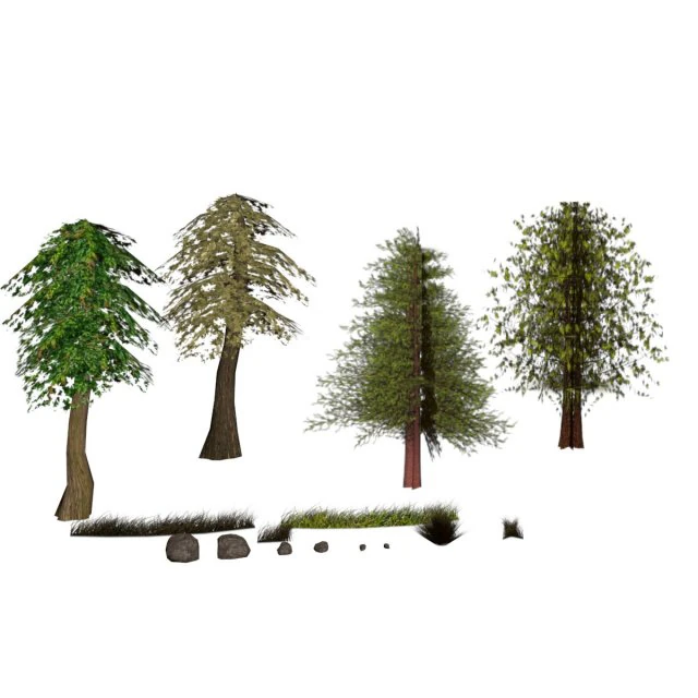 pack nature lowpoly Modèle 3D .c4d .max .obj .3ds .fbx .stl .blend 