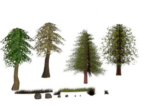 lowpoly nature bundle 3D-Modell