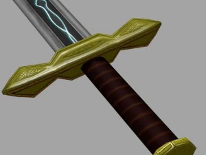 runed broadsword 3D Model