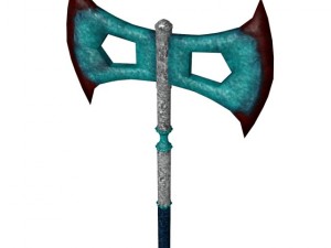 fantasy double edged war axe Modelo 3D