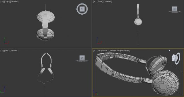 headset 3D Model .c4d .max .obj .3ds .fbx .stl .blend 