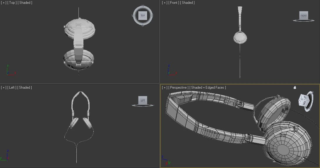 headset 3D Model .c4d .max .obj .3ds .fbx .stl .blend 