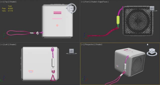 Lautsprecher 3D Modell .c4d .max .obj .3ds .fbx .stl .blend 