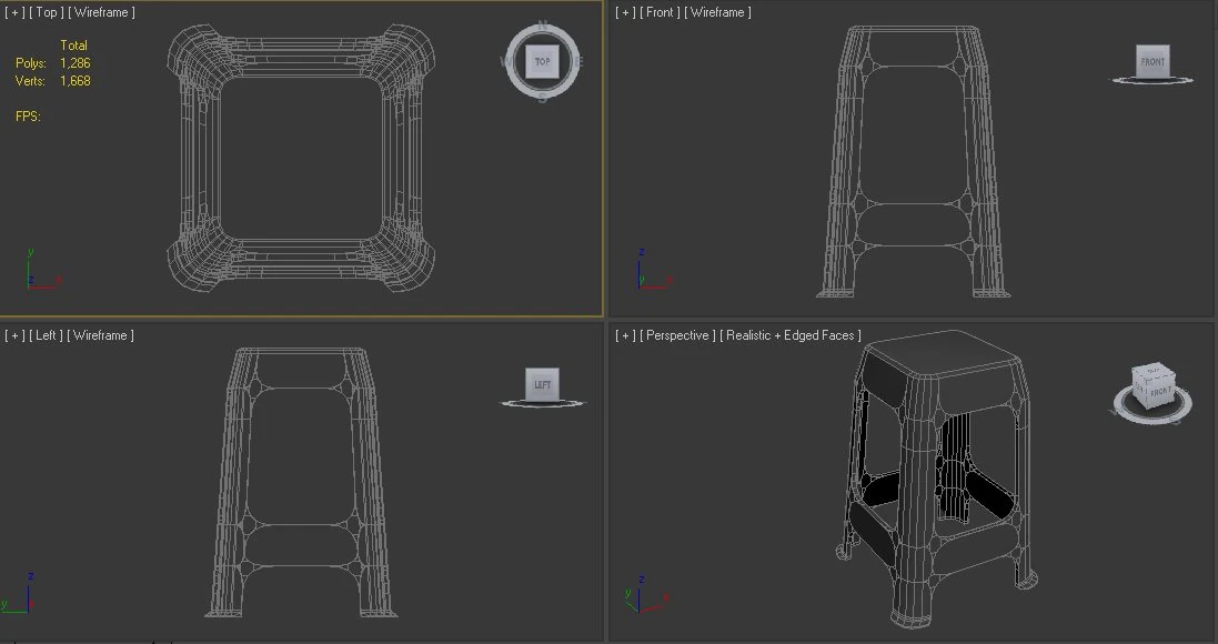 plastic chair 3D Model .c4d .max .obj .3ds .fbx .stl .blend 