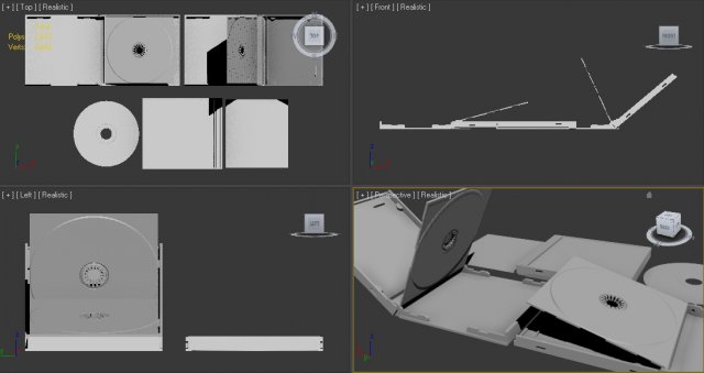 disc case 3D Модель .c4d .max .obj .3ds .fbx .stl .blend 