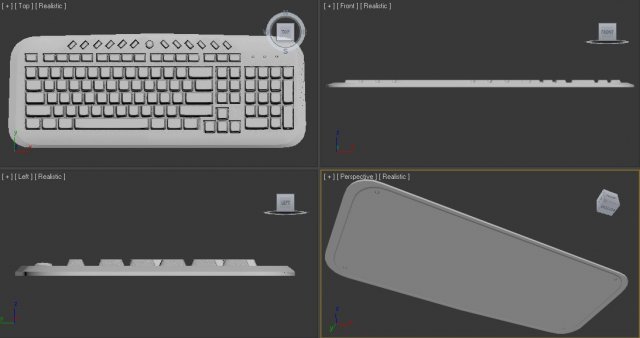 keyboard 3D Model .c4d .max .obj .3ds .fbx .stl .blend 