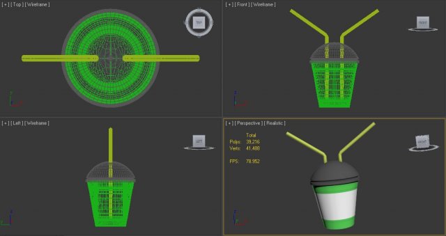plastic cup 3D Модель .c4d .max .obj .3ds .fbx .stl .blend 