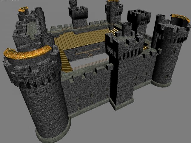 brick castle Model 3D .c4d .max .obj .3ds .fbx .stl .blend 