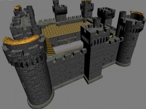 brick castle 3D Model