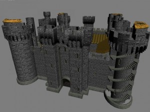 brick castle Model 3D