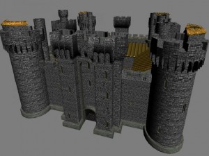 brick castle Model 3D