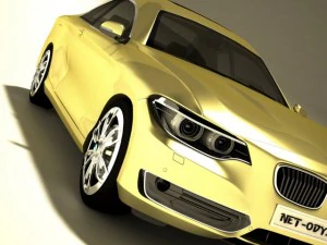 BMW M2 クーペ 2014 F22 220d 3Dモデル