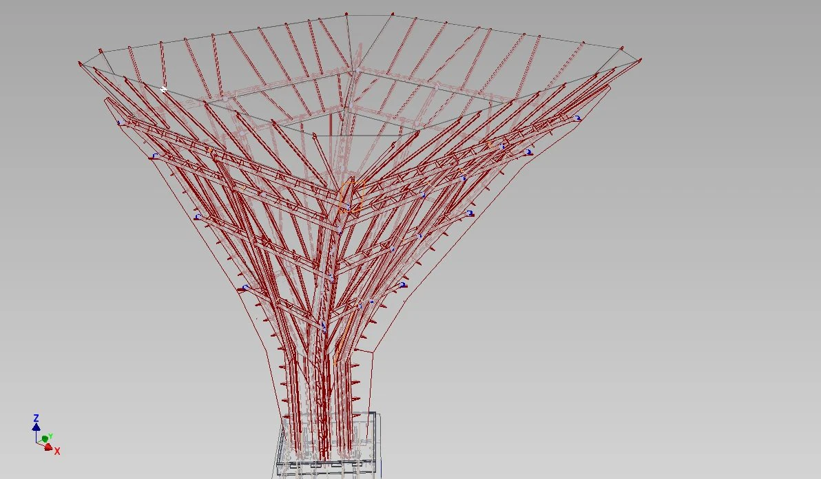steel tree 3D Model .c4d .max .obj .3ds .fbx .stl .blend 