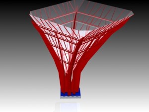 steel tree Modello 3D