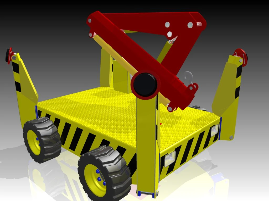 mini crane 3D Model .c4d .max .obj .3ds .fbx .stl .blend